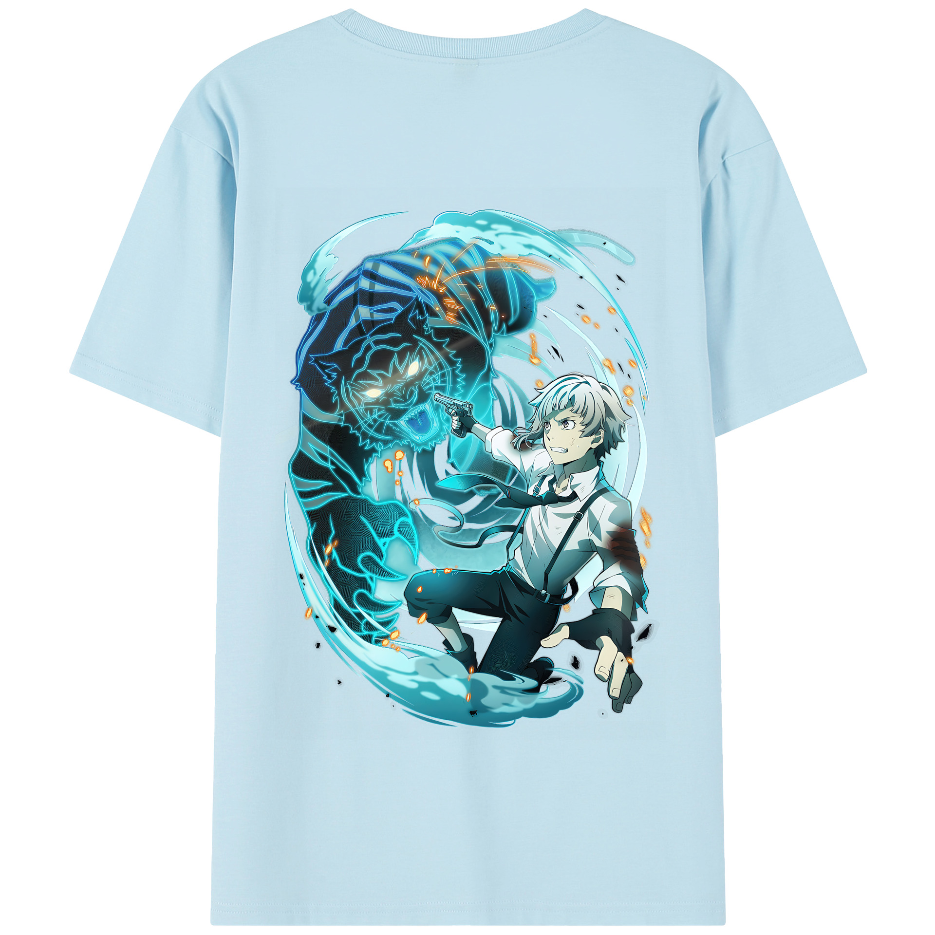 （画像用） 文豪ストレイドッグス Bungo Stray Dogs 綿100％半袖Tシャツ（背面プリント）